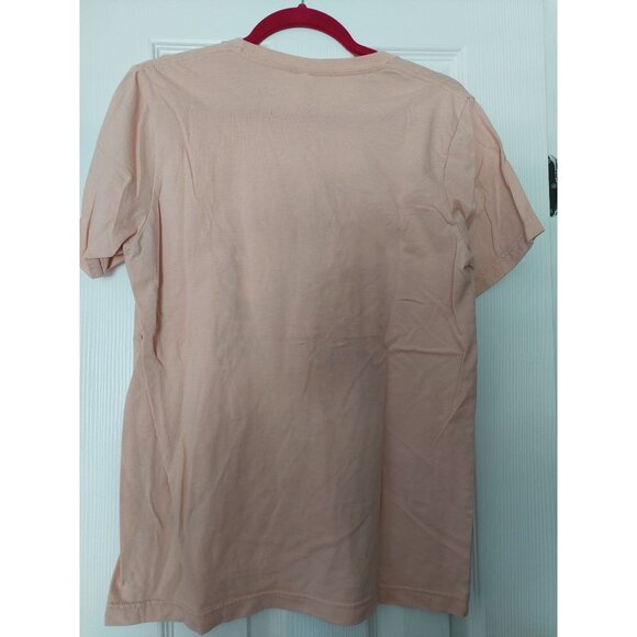 Kiss My Cotton Tail Easter Graphic T-Shirt Peach Medium Size Cotton/Polyester Bl - Picture 3 of 3